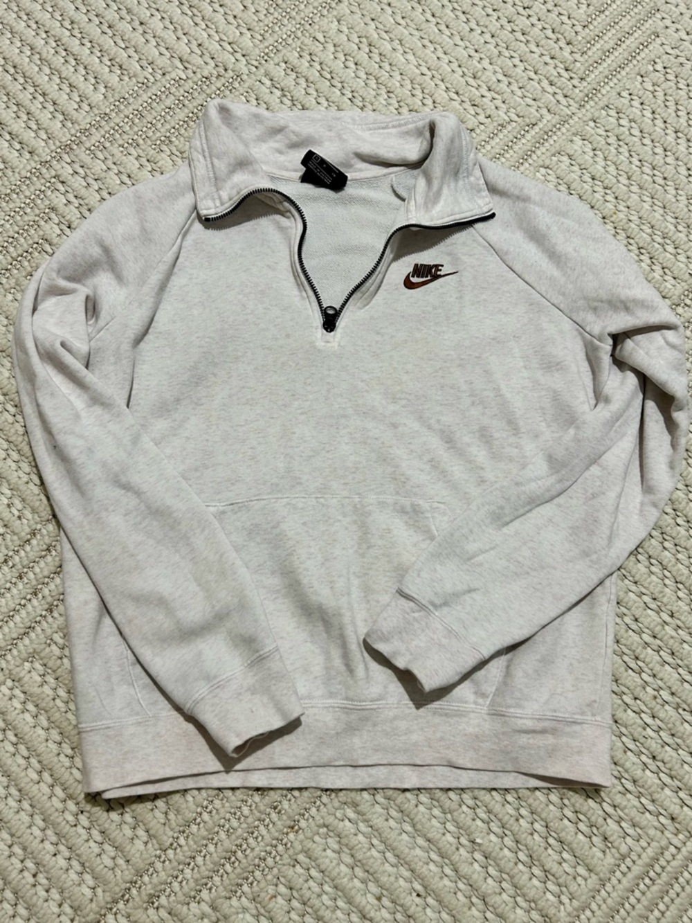 Nike Sportswear Club Fleece Women's 1/2-Zip Sweatshirt Size Small pink/tan